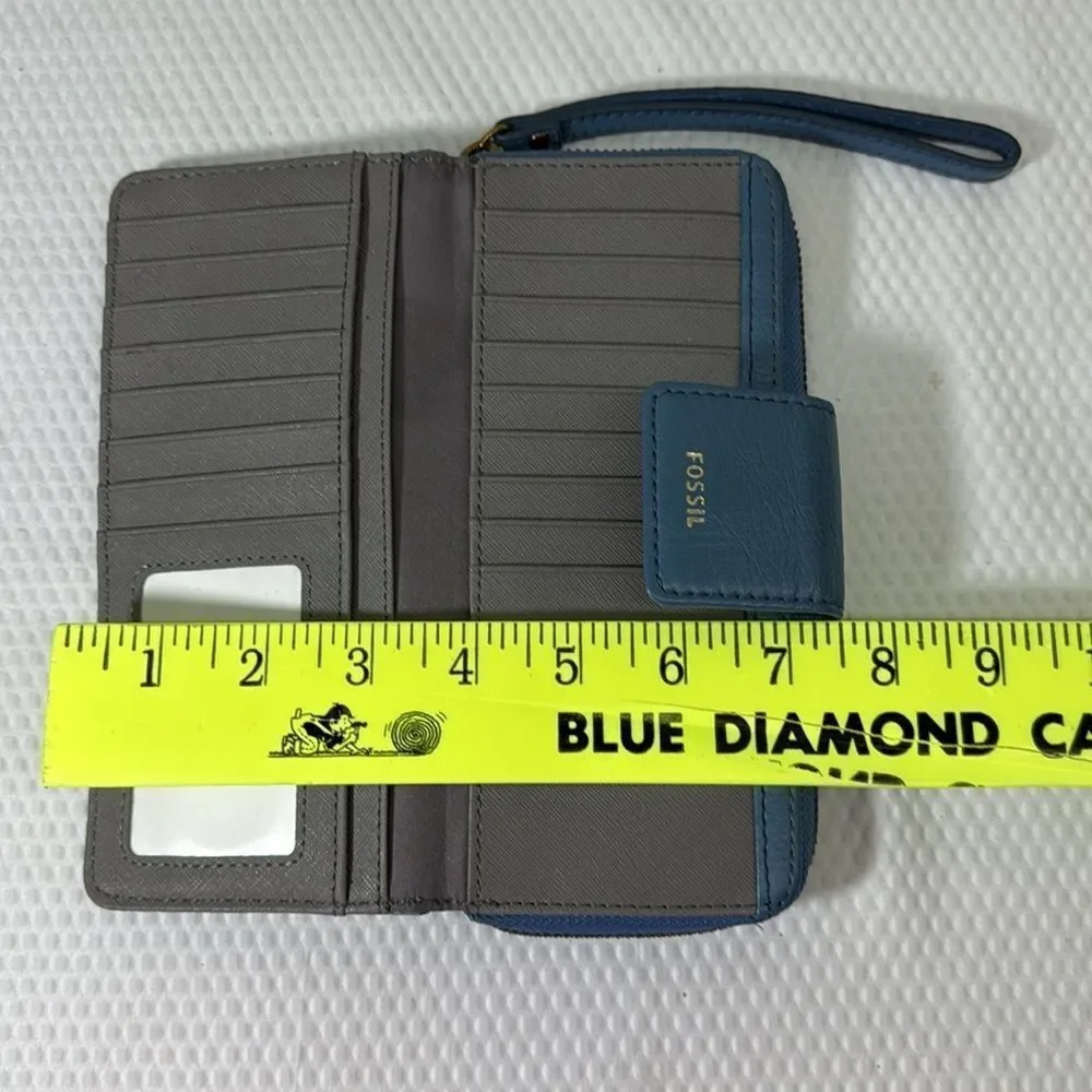 Fossil wallet Pebble Blue Leather